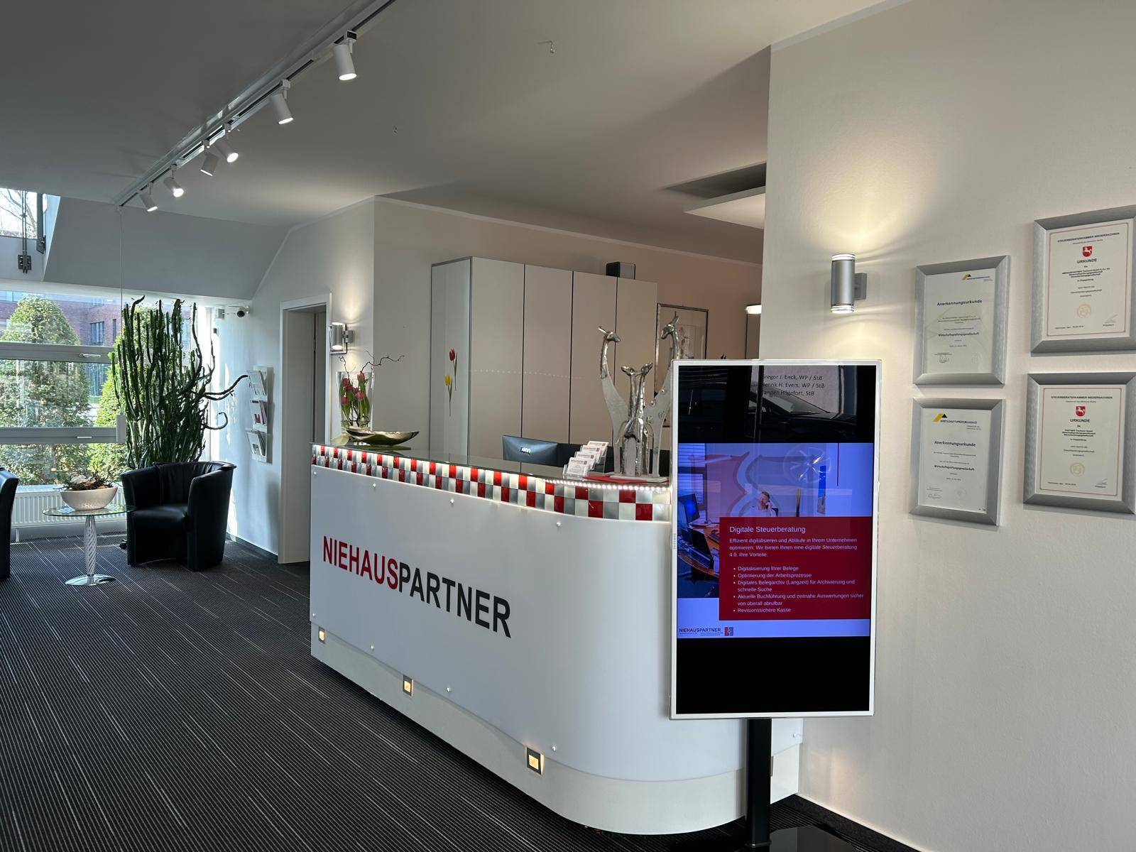 Empfangsbereich NIEHAUSPARTNER